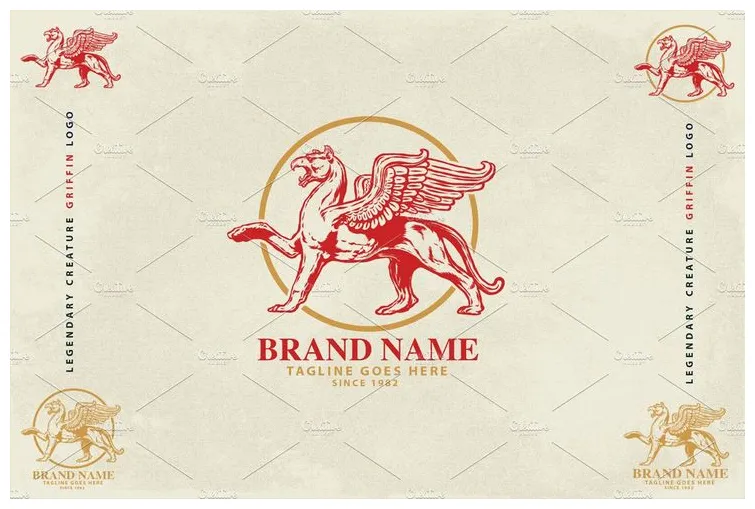 Griffin heraldic crest logos , #affiliate, #vector#eps#installed# printable coloring page