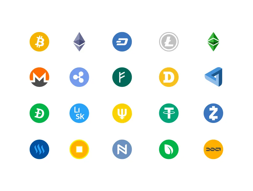 Crypto logos sketch freebie download free resource for sketch