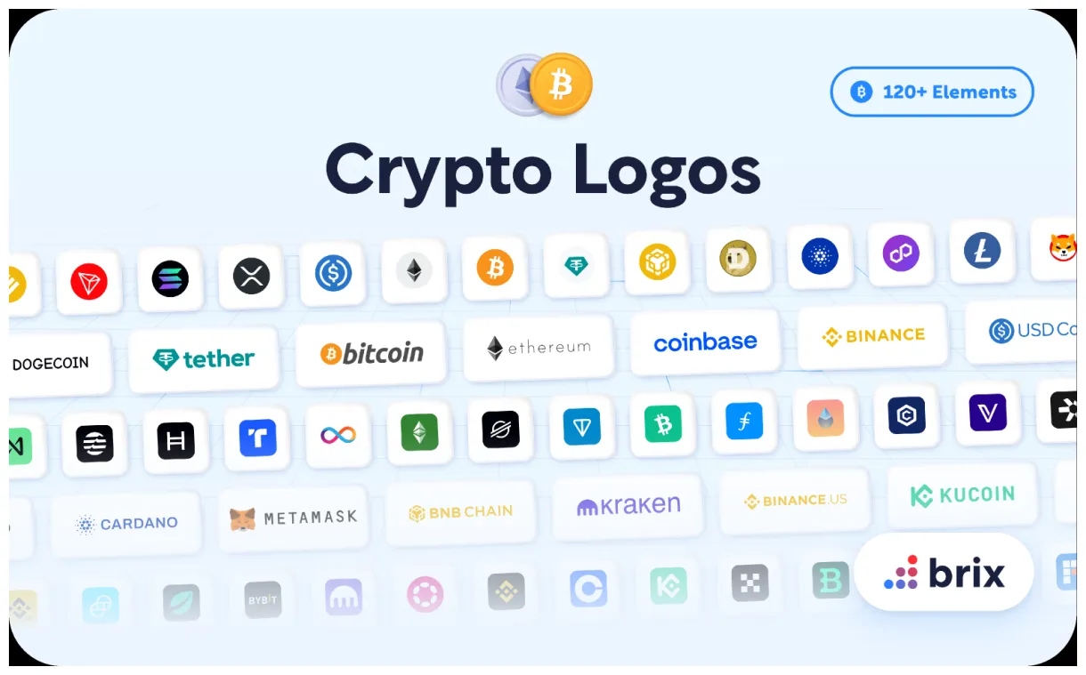 100+ crypto logos svg brix agency figma