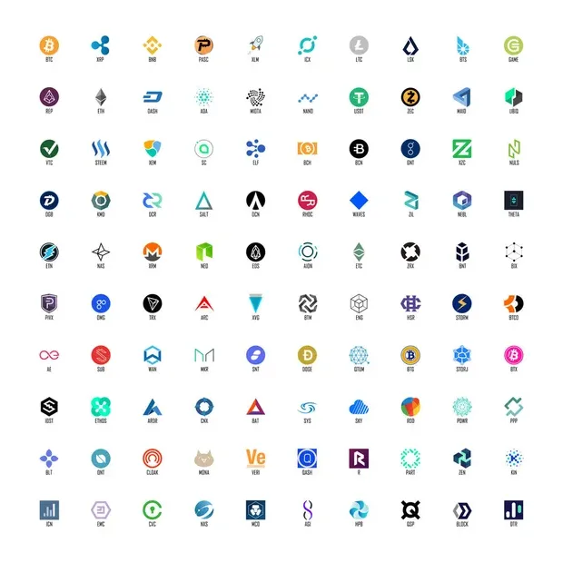 100,000 crypto logos vector s deposit s