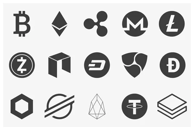 100,000 crypto logos vector s deposit s
