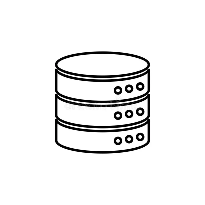 Database icon . database vector icon stock vector illustration of