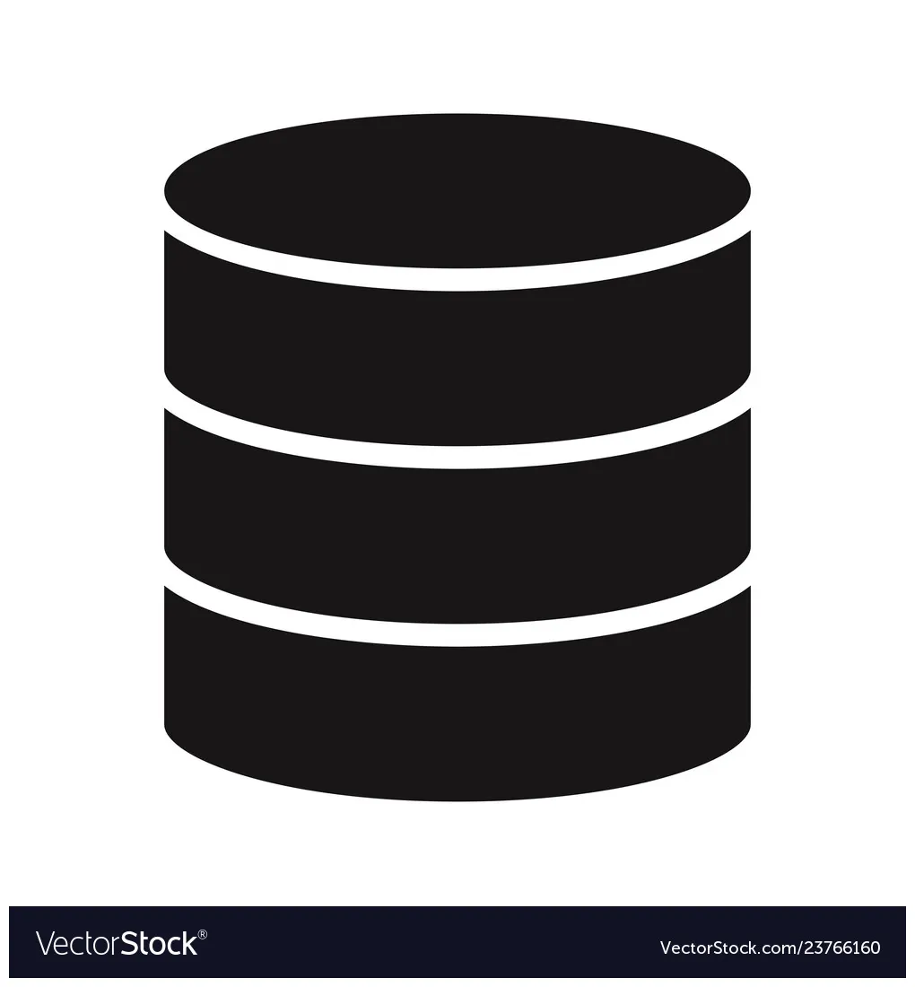 Database icon vector vectorstock