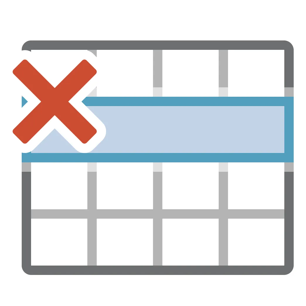 Delete, erase, row, table, remove, trash icon download on iconfinder