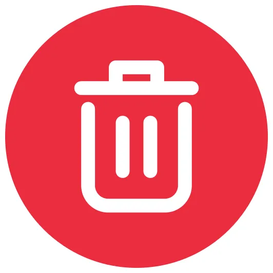 Icono de eliminar generic circular