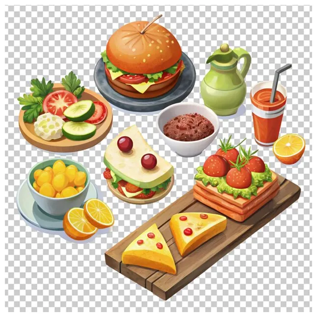 Premium psd vegetarian takeout