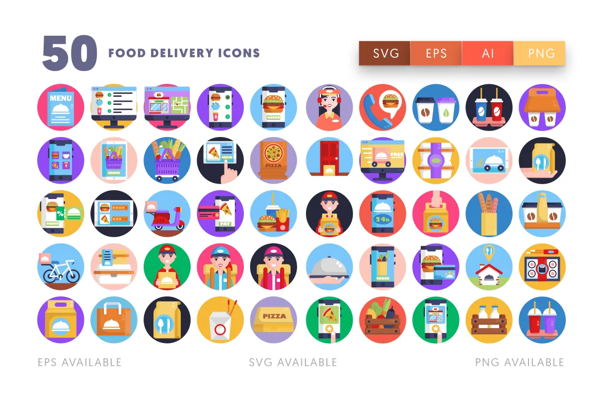 50 food dighital icons premium icon sets for all