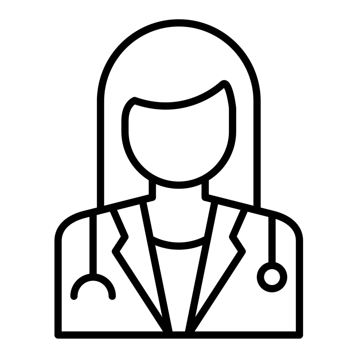 Female doctor line icon 14660609 vector art at vecteezy