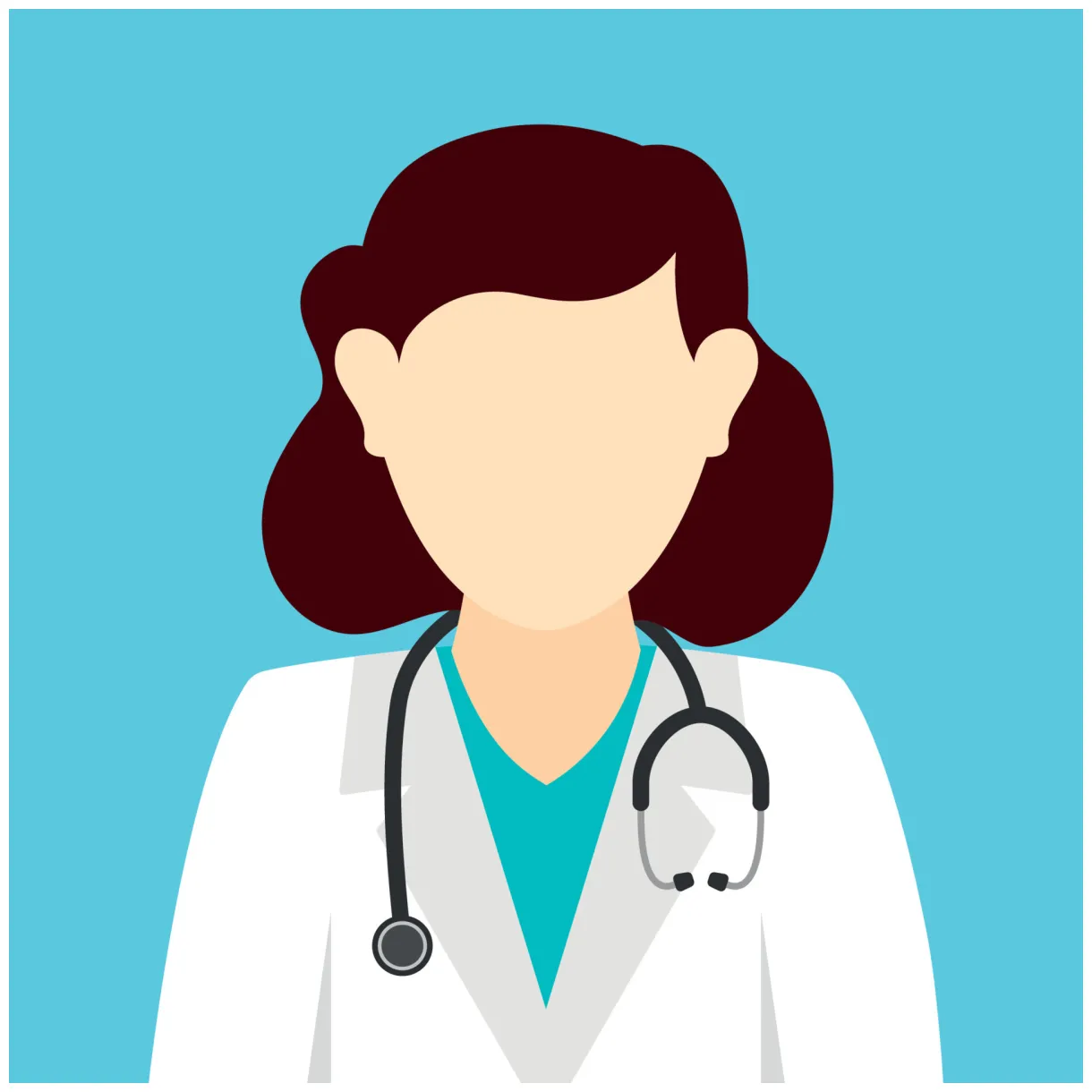 Female doctor avatar clipart icon vector in flat design 15715522 vector