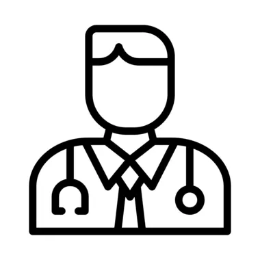 Doctor line icon vector, doctor icon, health, hospital png and vector
