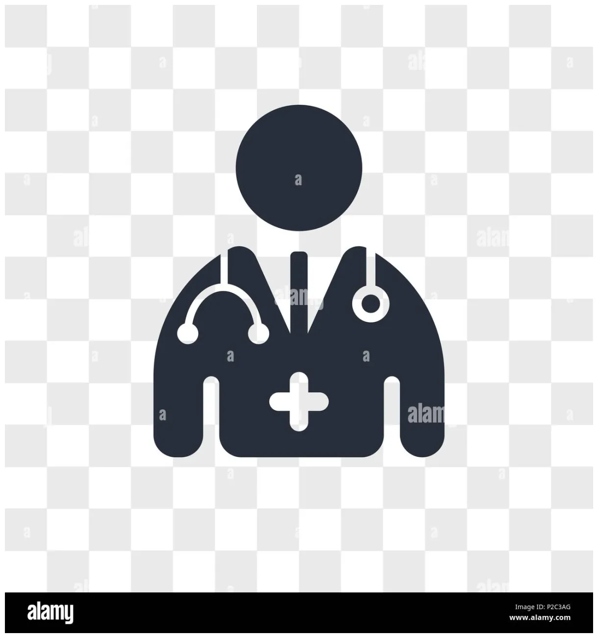 Doctor vector icon isolated on transparent , doctor logo