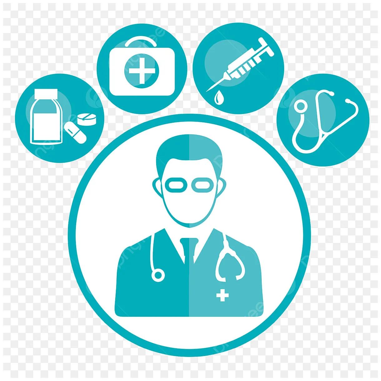 Doctor material white transparent, original material