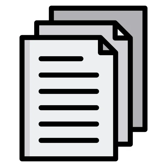 Document generic outline color icon