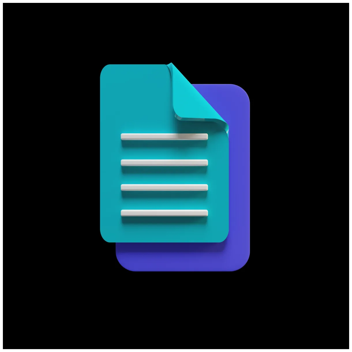 Document icon with 3d rendering style 21054293 png