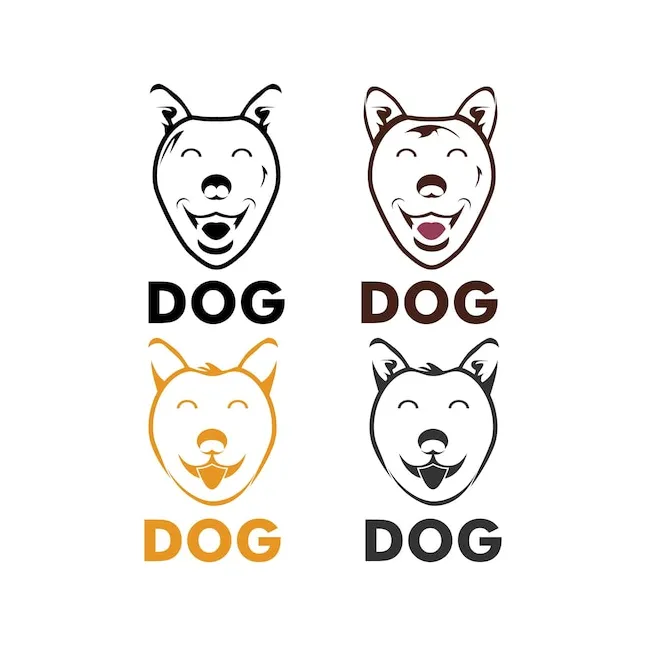 Premium vector template , dog logo design