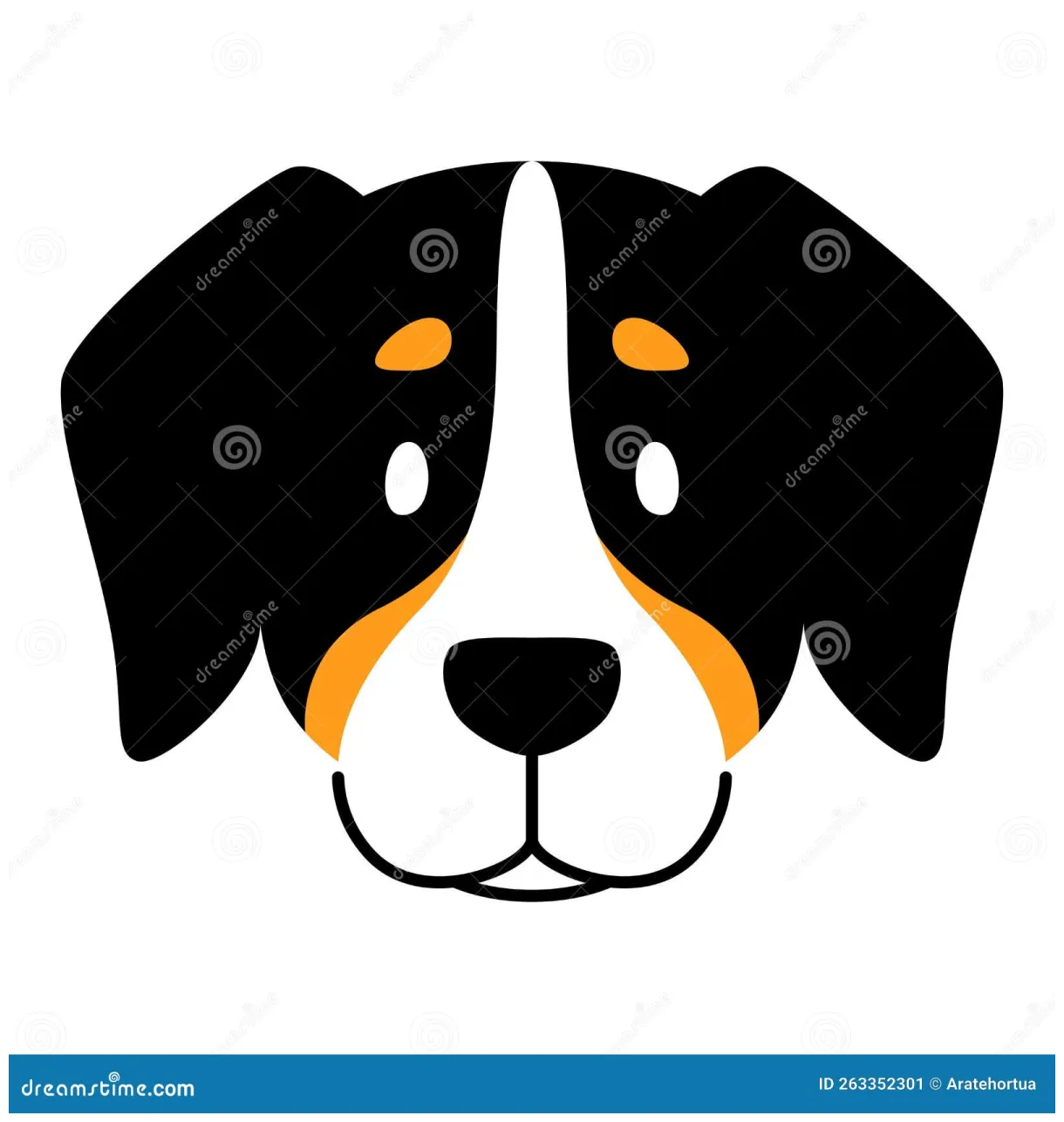 Vector cute dog icon illustration stock vector illustration of cute