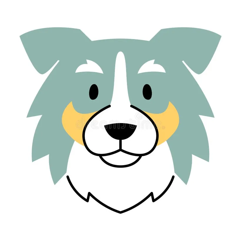 Vector Cute Dog Icon Illustration Stock Vector - Illustration of doodle