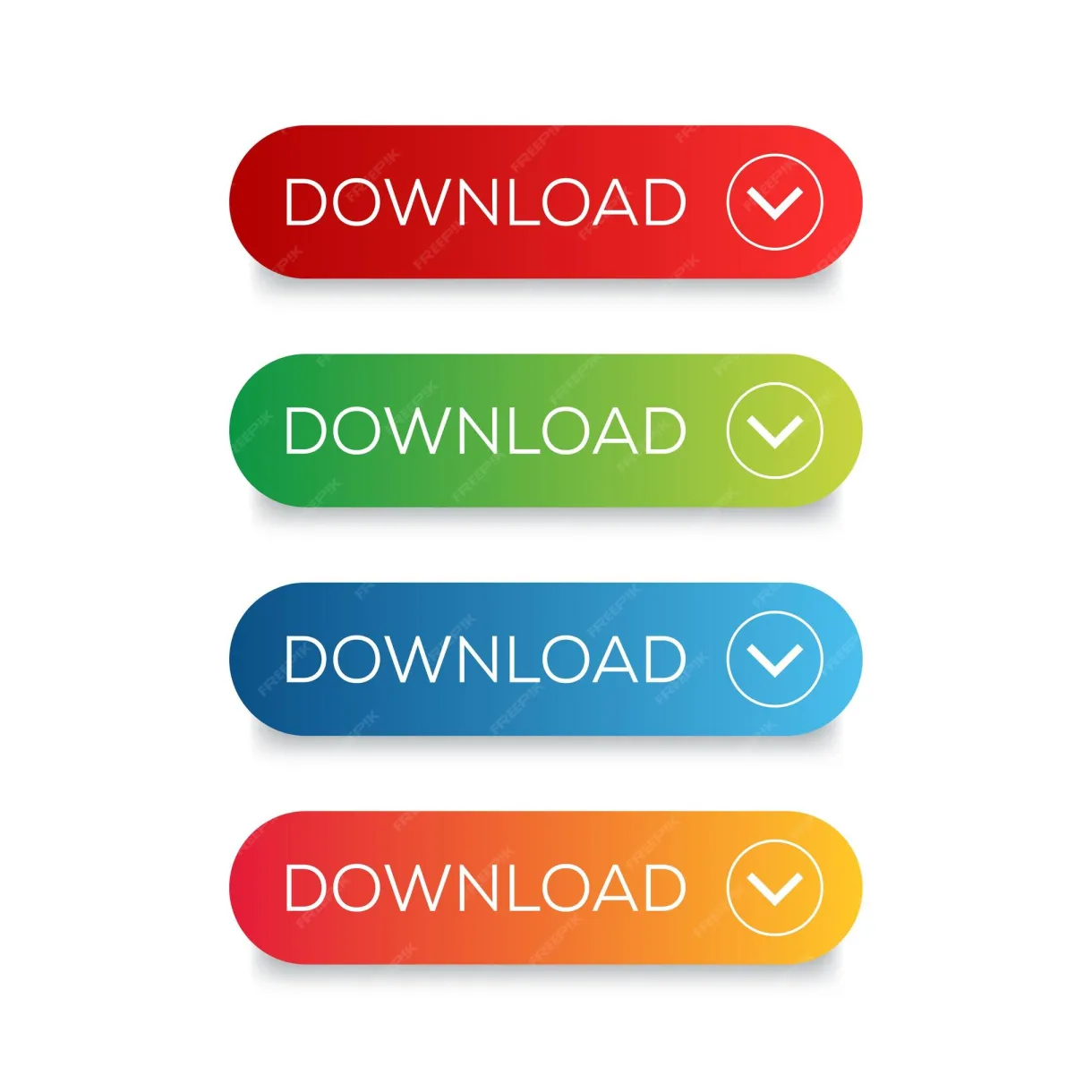 Premium vector download button set vector or download button set flat