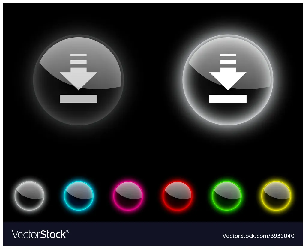 Download button vector vectorstock
