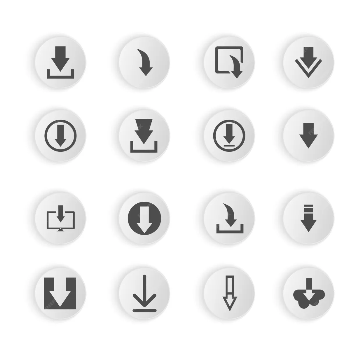 Premium Vector | Download icon set vector