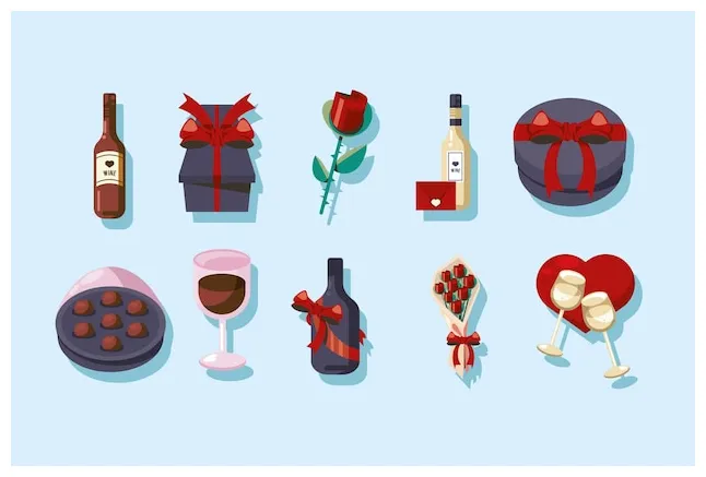 Premium vector ten wine