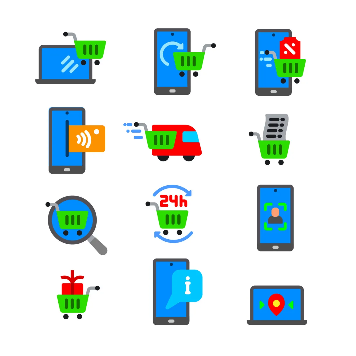 Set illustration 4784477 vector art at vecteezy