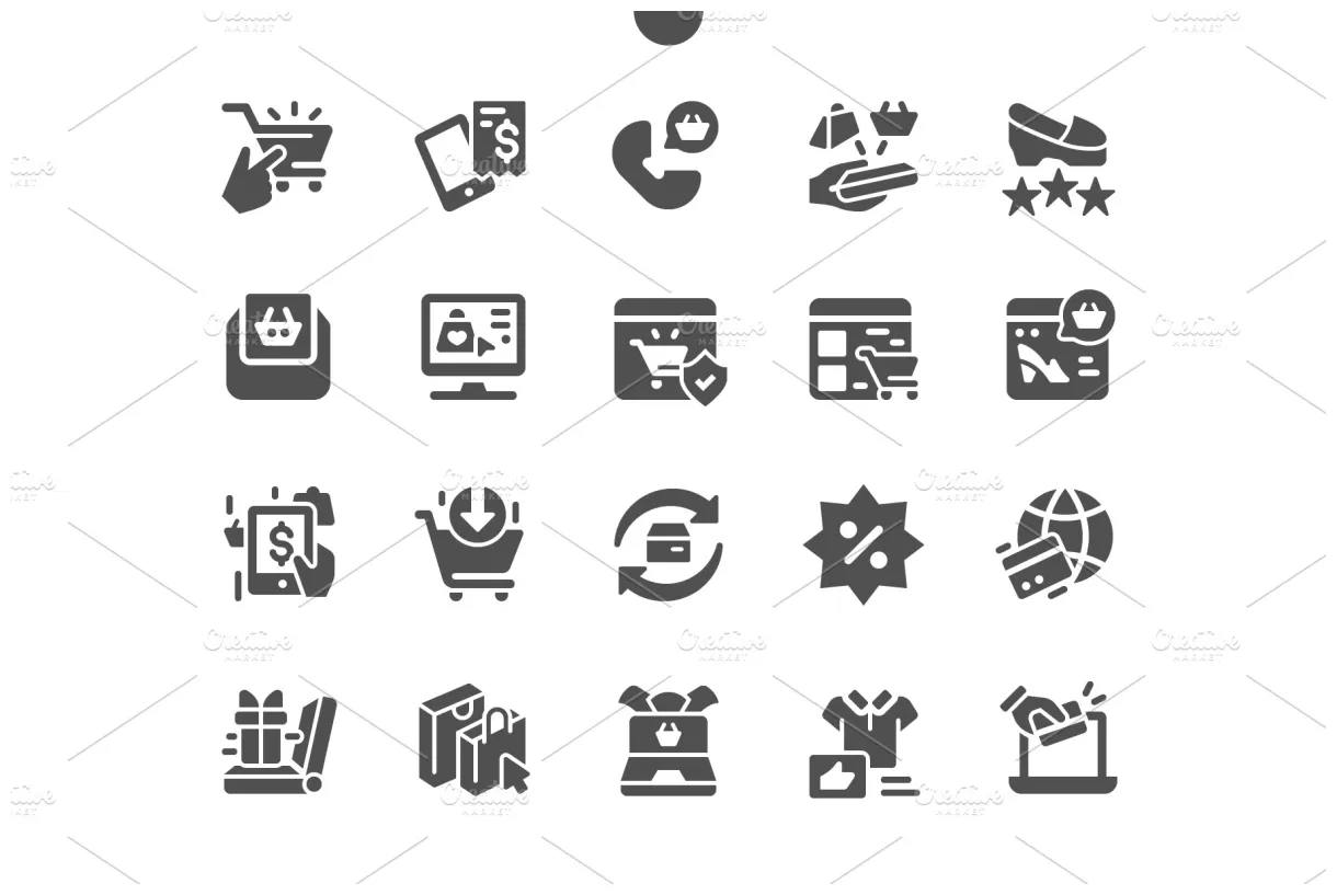 Solid icons ~ creative market