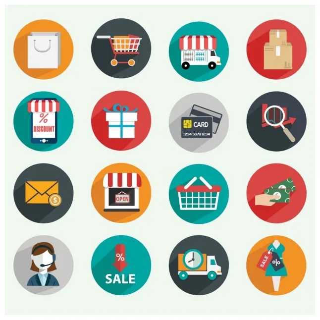 E commerce icons vector