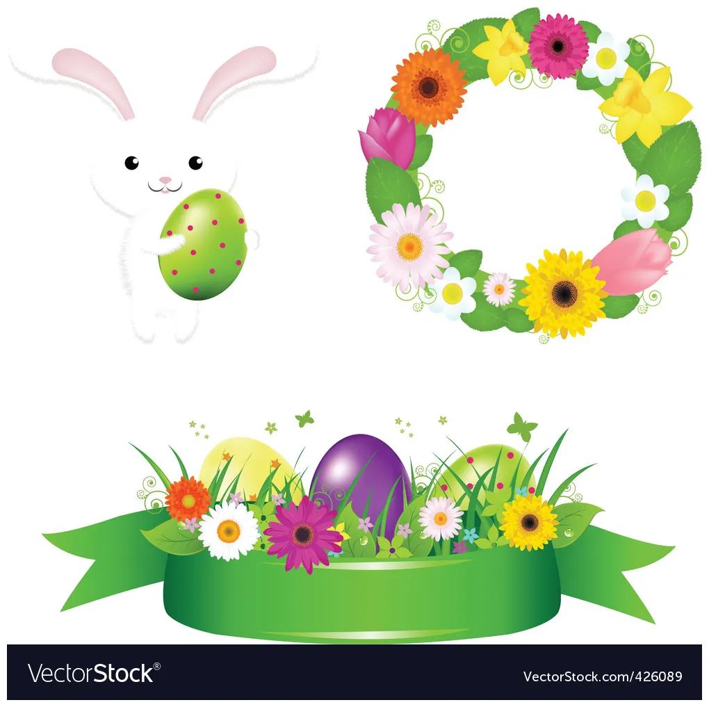 Easter icons Royalty Free Vector Image - VectorStock