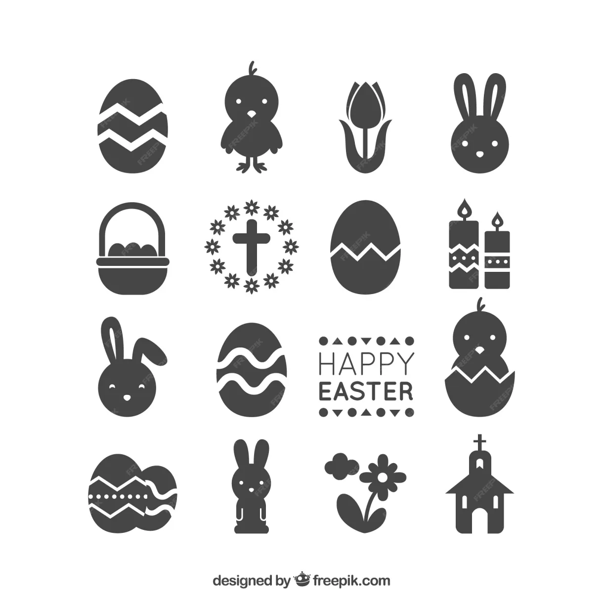 Premium vector easter icons