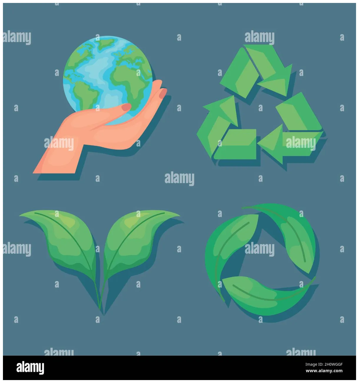 Eco friendly four icons stock vector & art alamy