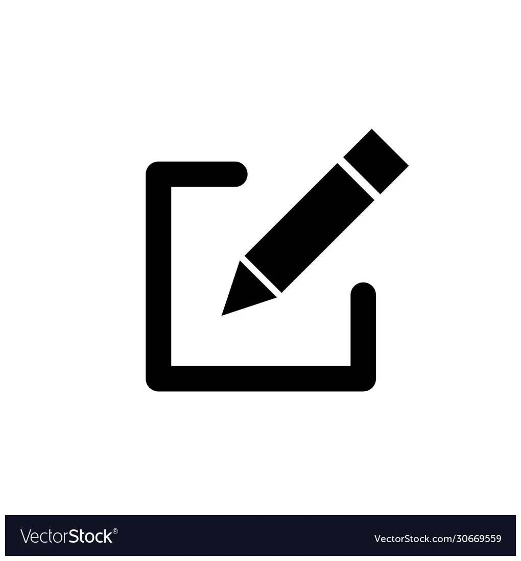 Edit icon pencil sign up vector