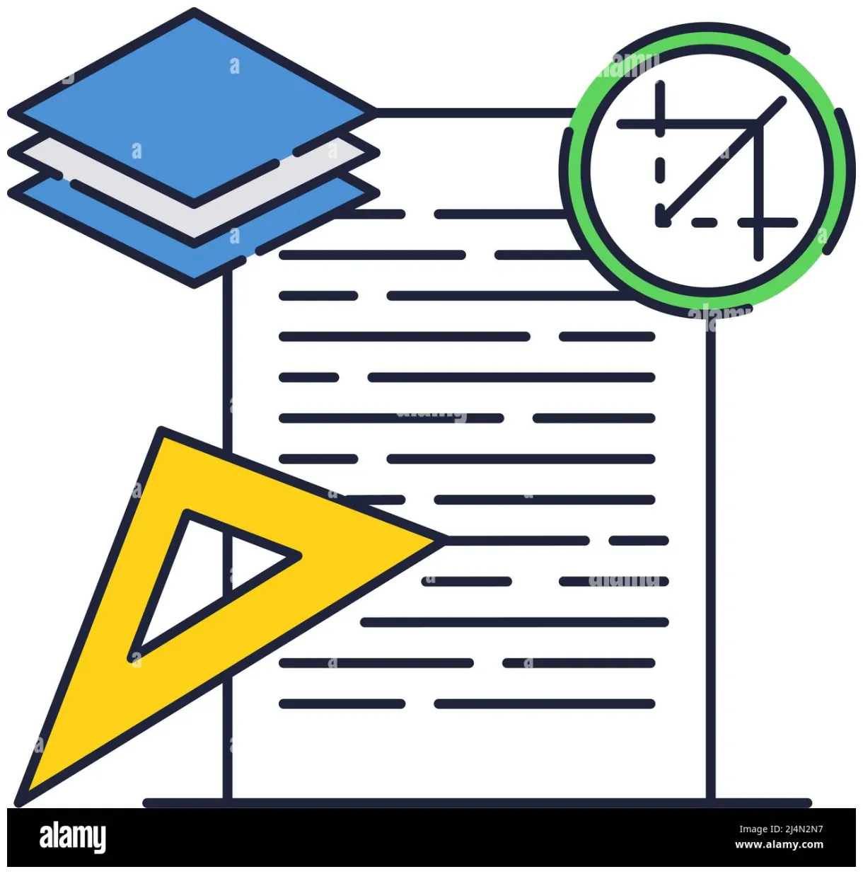 Text document flat pictogram stock vector & art
