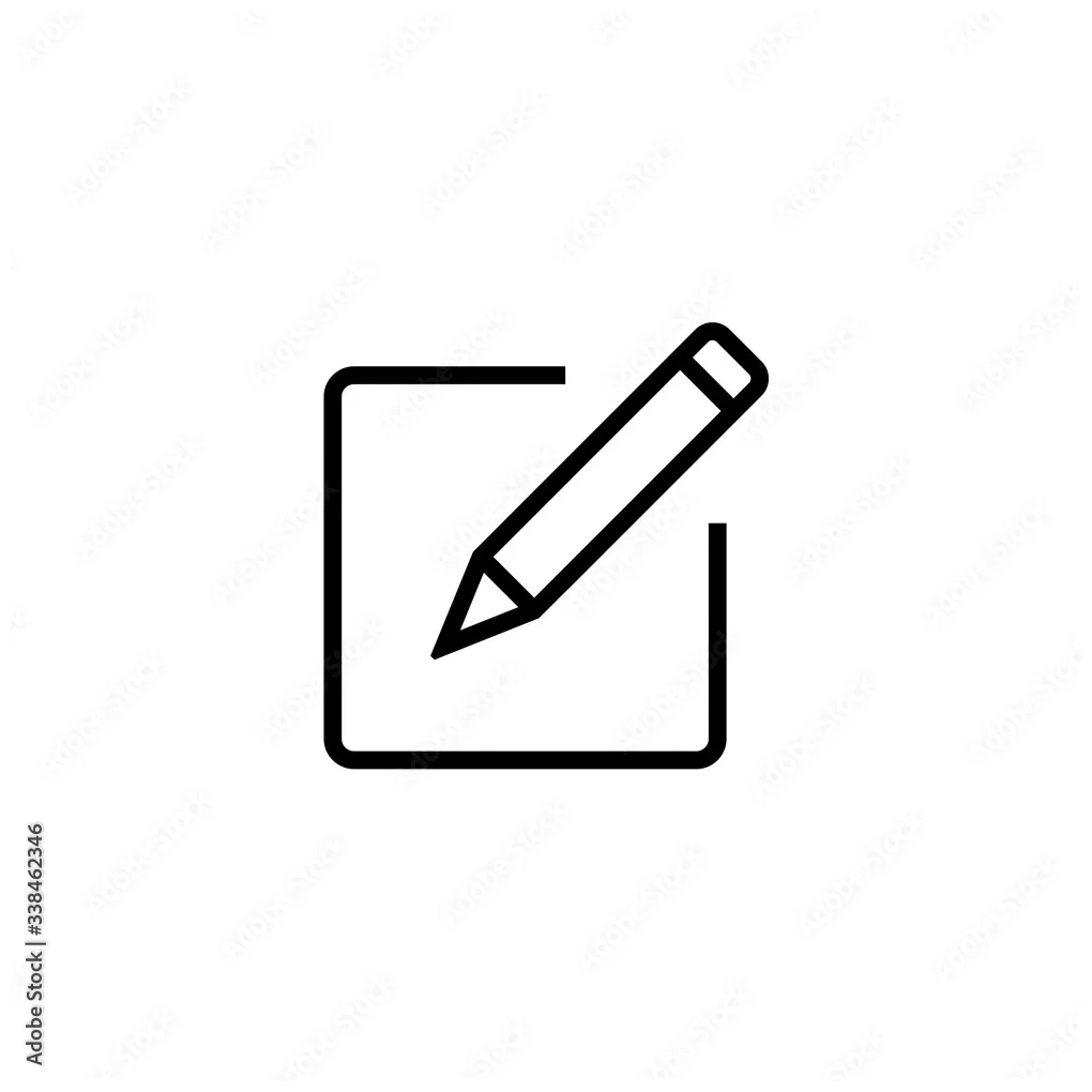 Edit icon printable coloring page