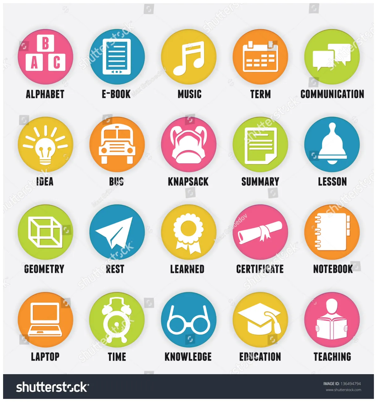 Set part 2 vector stock vector 136494794