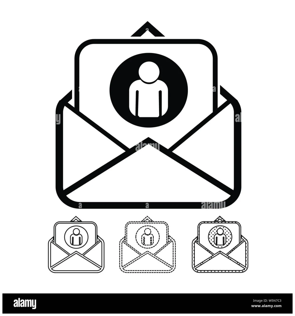 Email and mail icon vector stock vector & art alamy