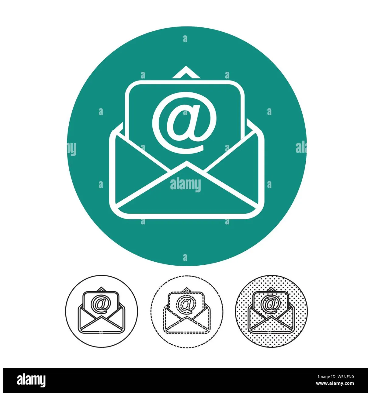 Email and mail icon vector stock vector & art alamy