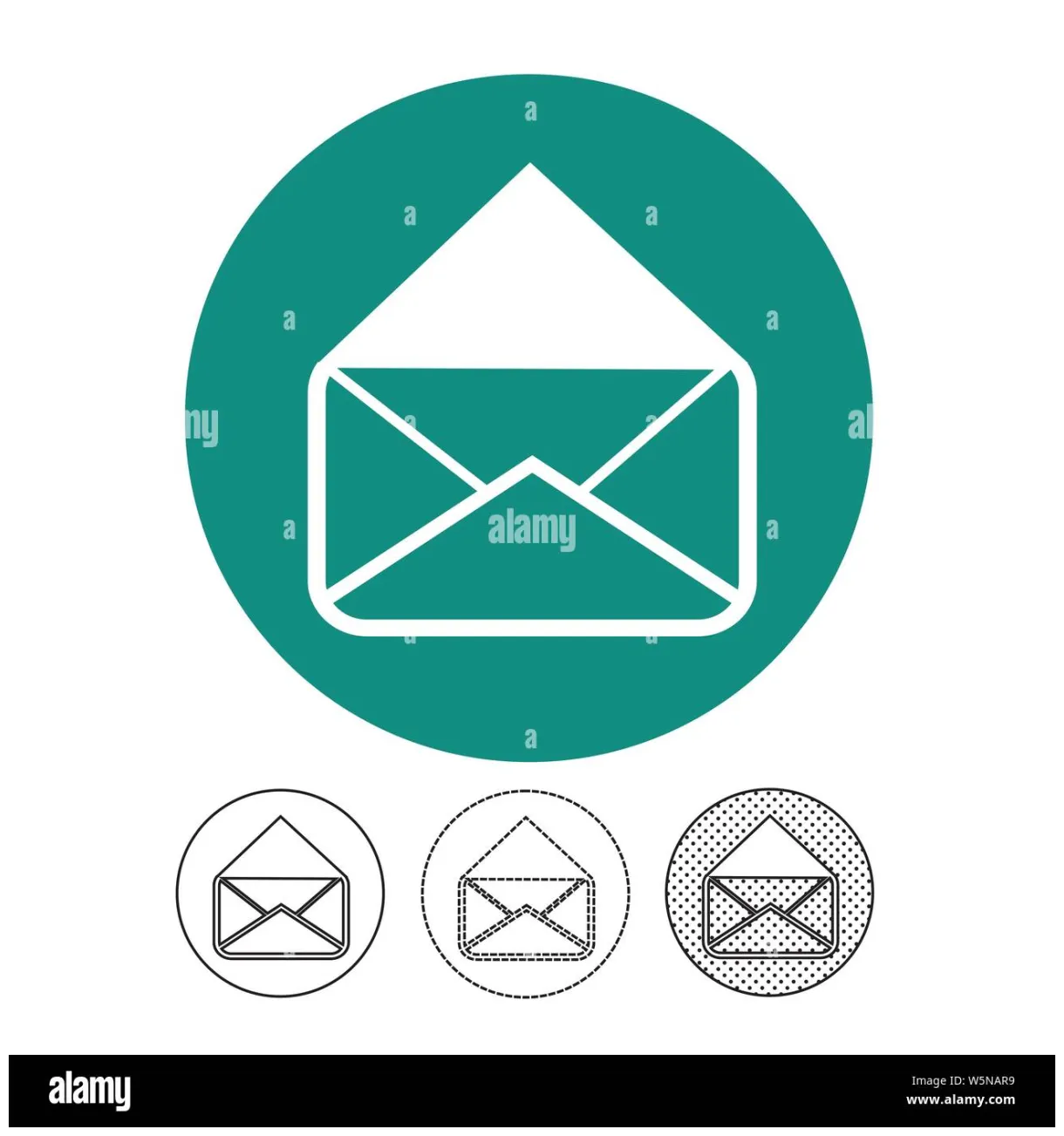 Email and mail icon vector stock vector & art alamy