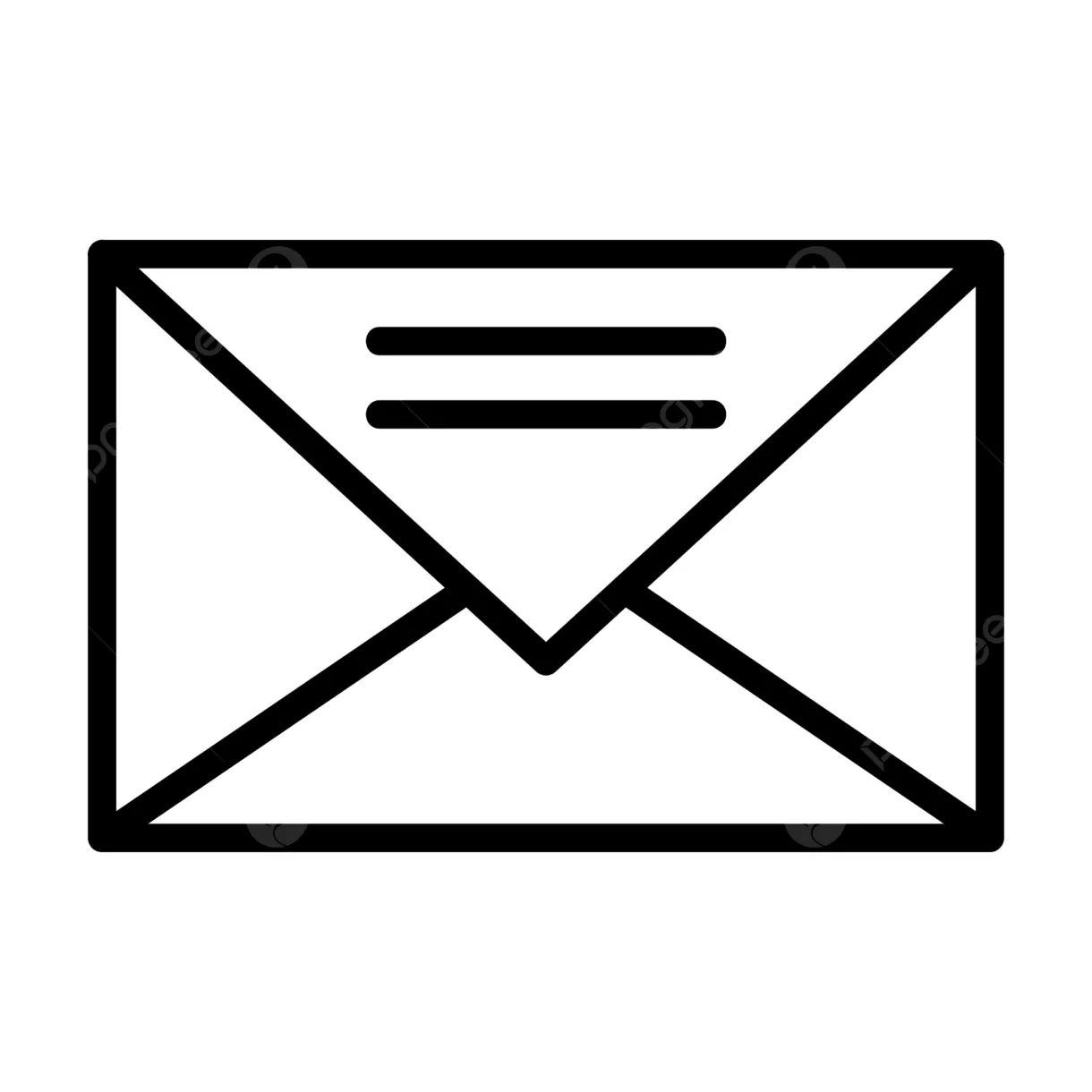 Mail line icon vector, mail icon, email, inbox png and vector with printable coloring page