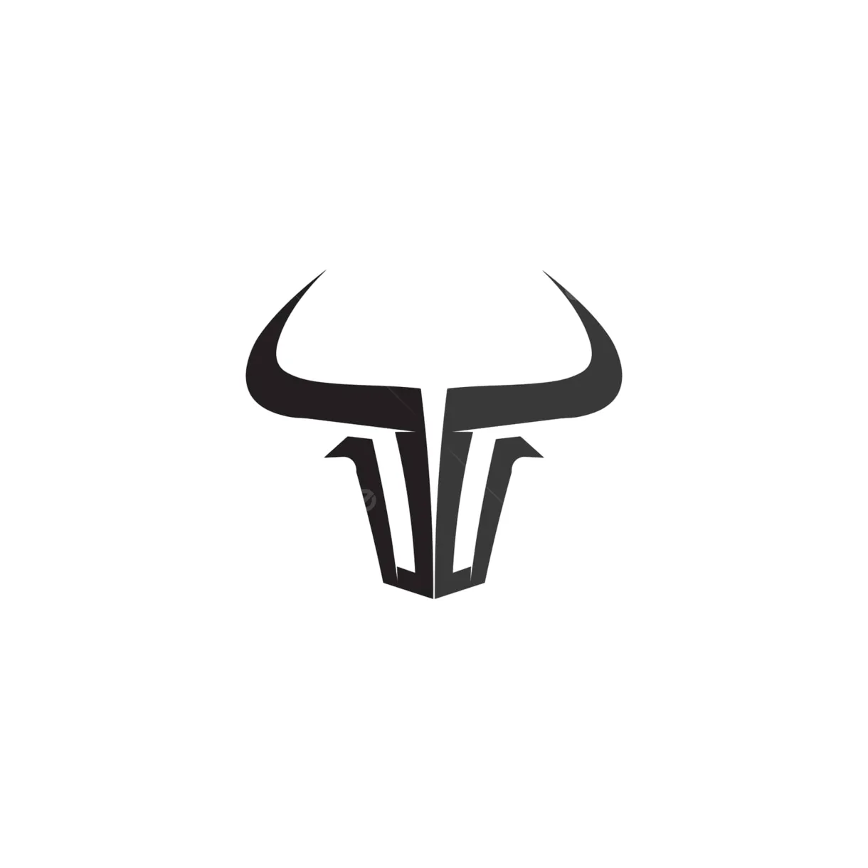 Buffalo and bull horn emblem templates for symbols logos and app icons