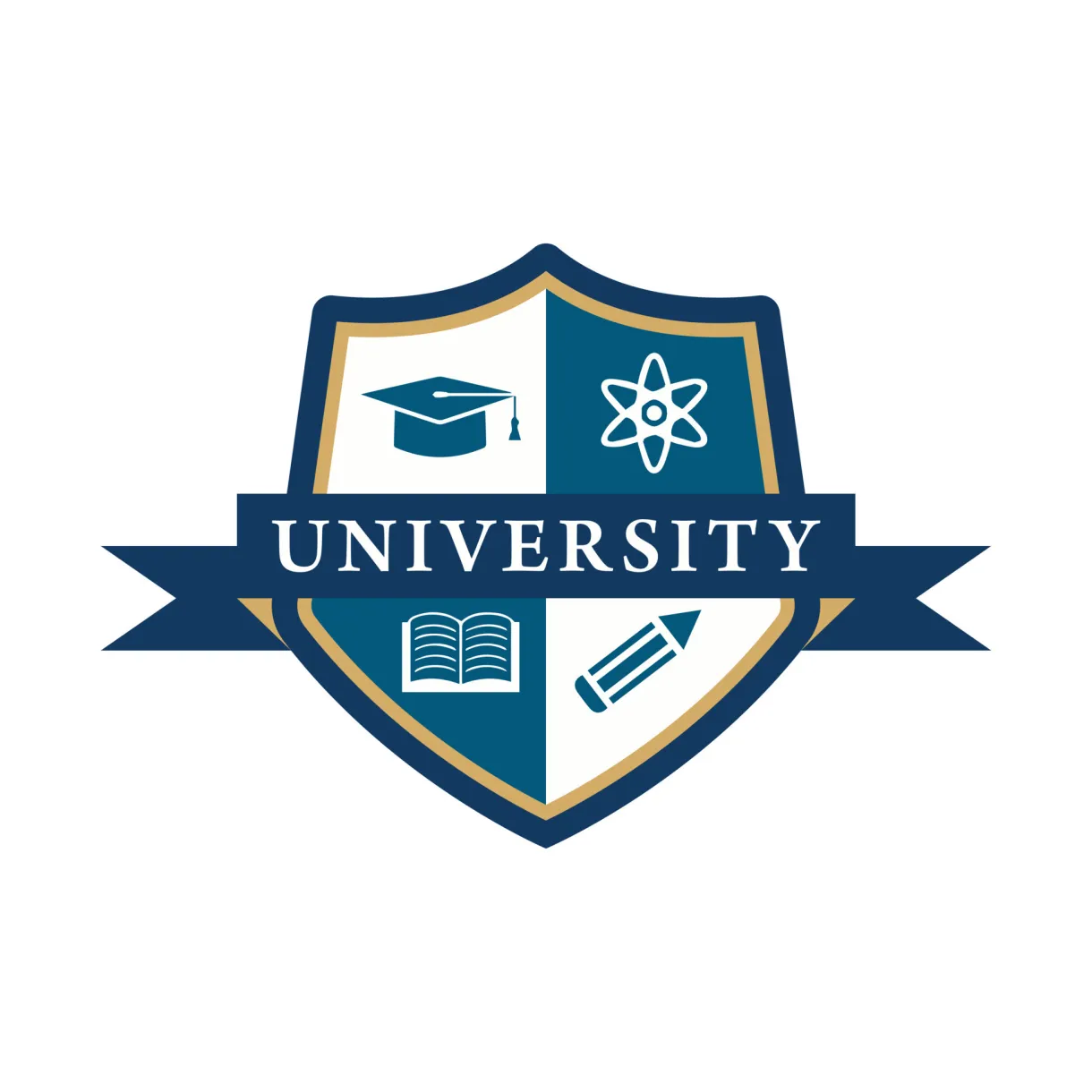 University college school badge logo design vector . education