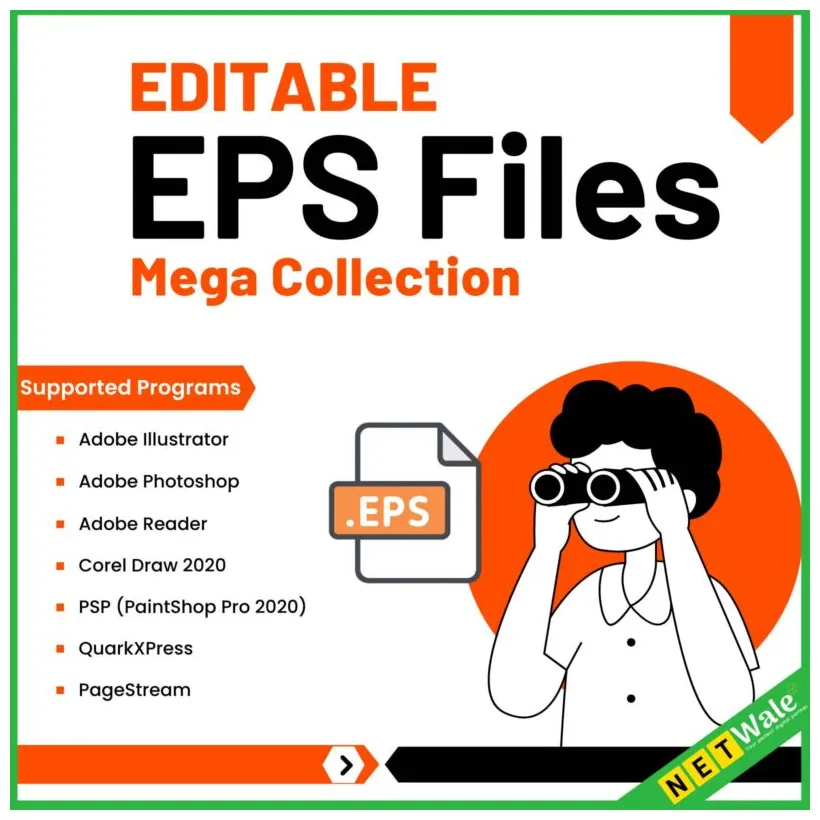 Editable eps files mega collection netwale
