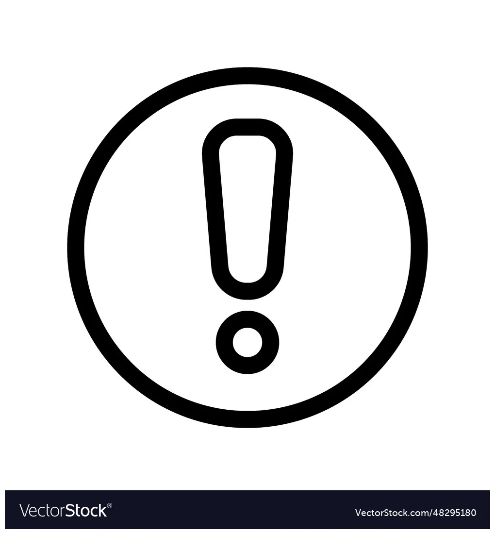 Error icon vector vectorstock printable coloring page