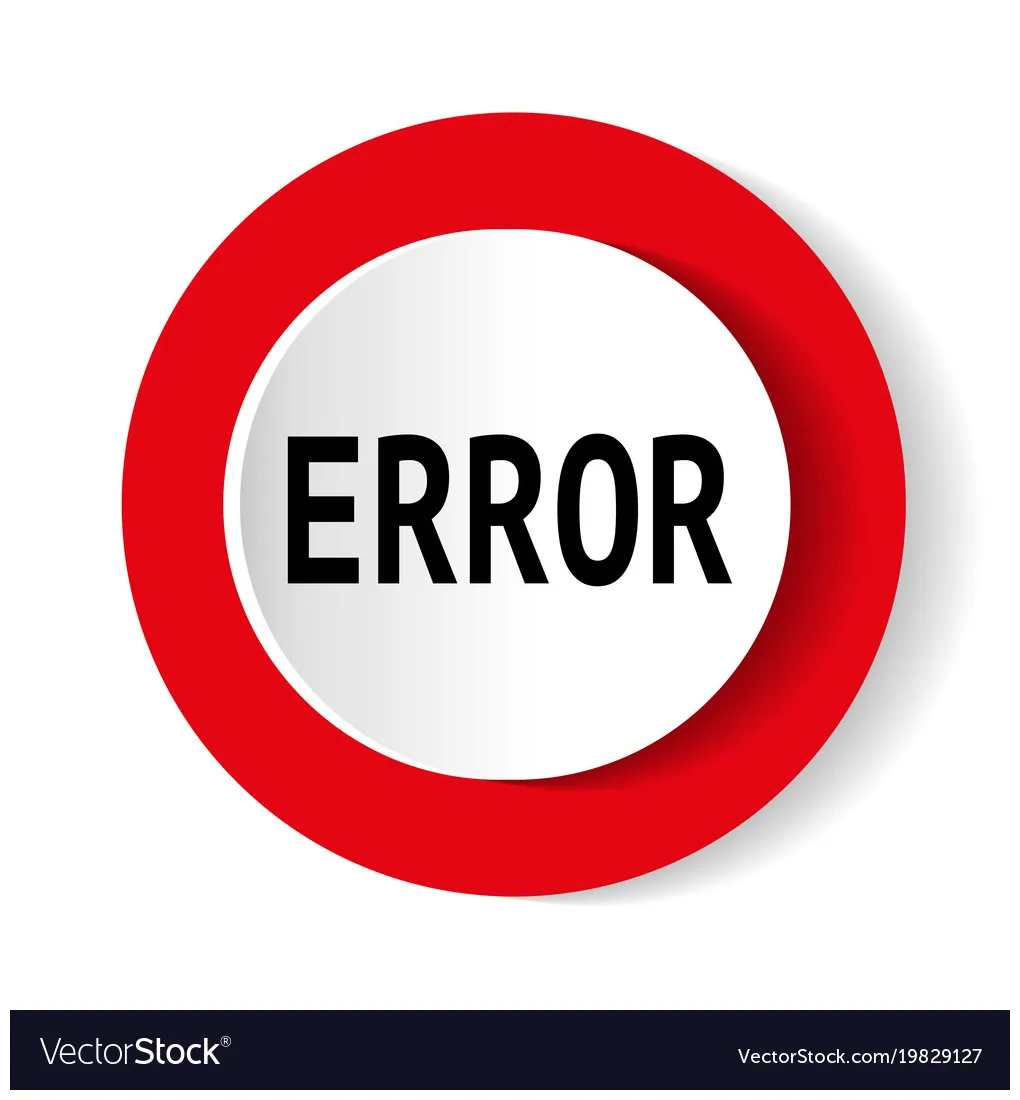 Error icon Royalty Free Vector Image - VectorStock
