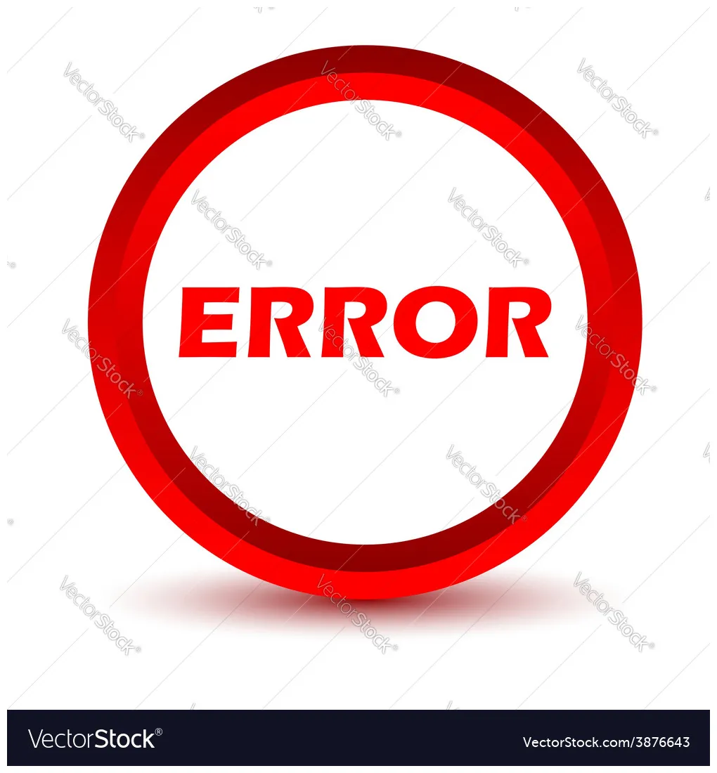 Red error icon Royalty Free Vector Image - VectorStock