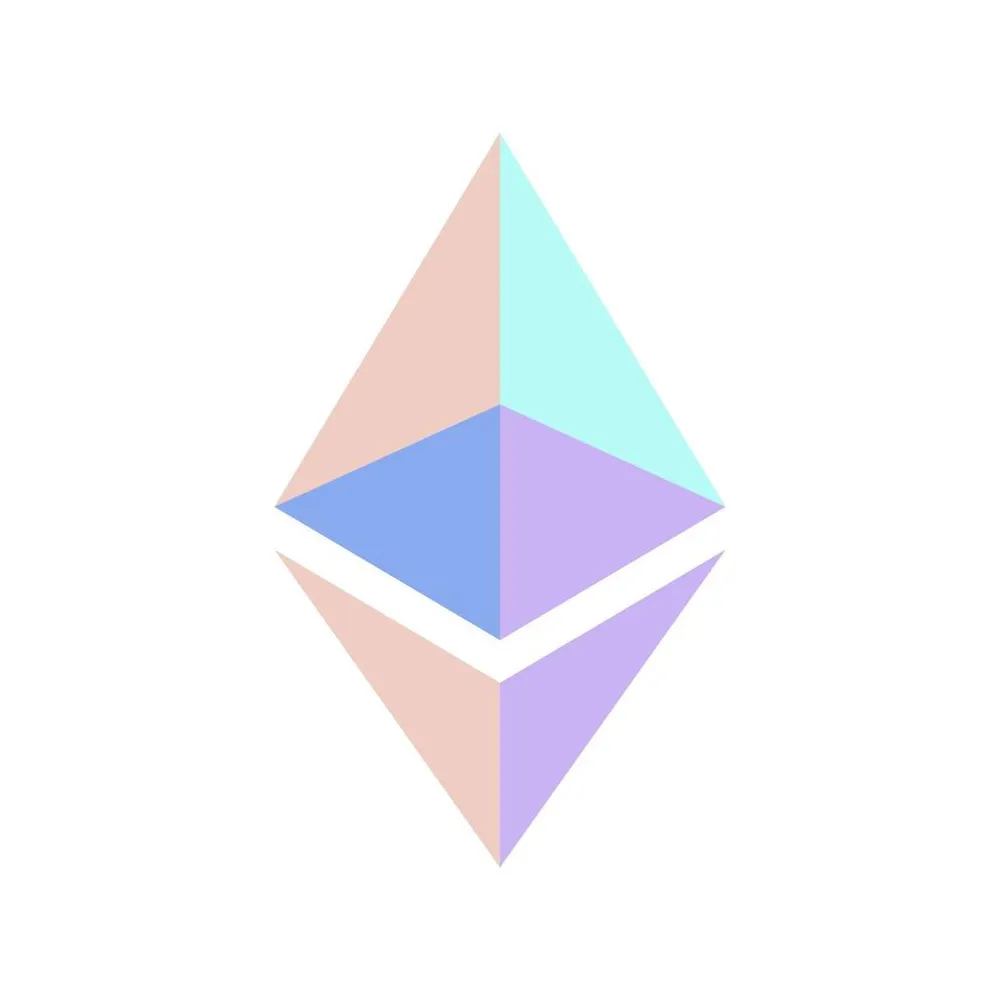 Ethereum logo color vector crypto currency symbol isolated 2463890