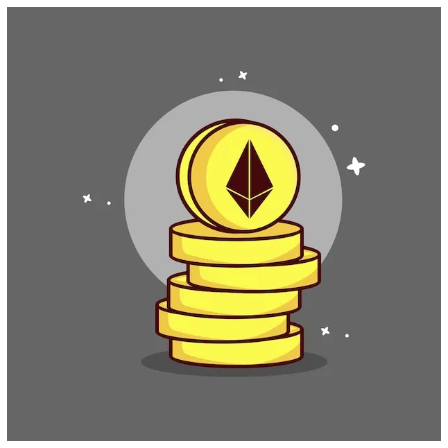 Premium vector crypto logo ethereum vector illustration