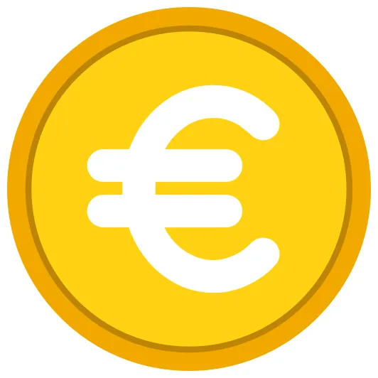 Euro generic color fill icon