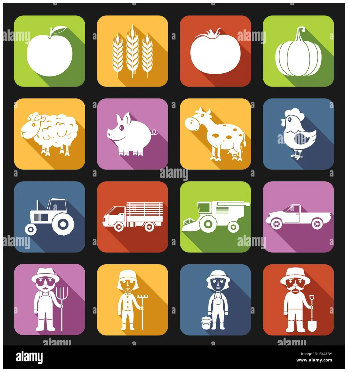 Set flat stock vector & art alamy