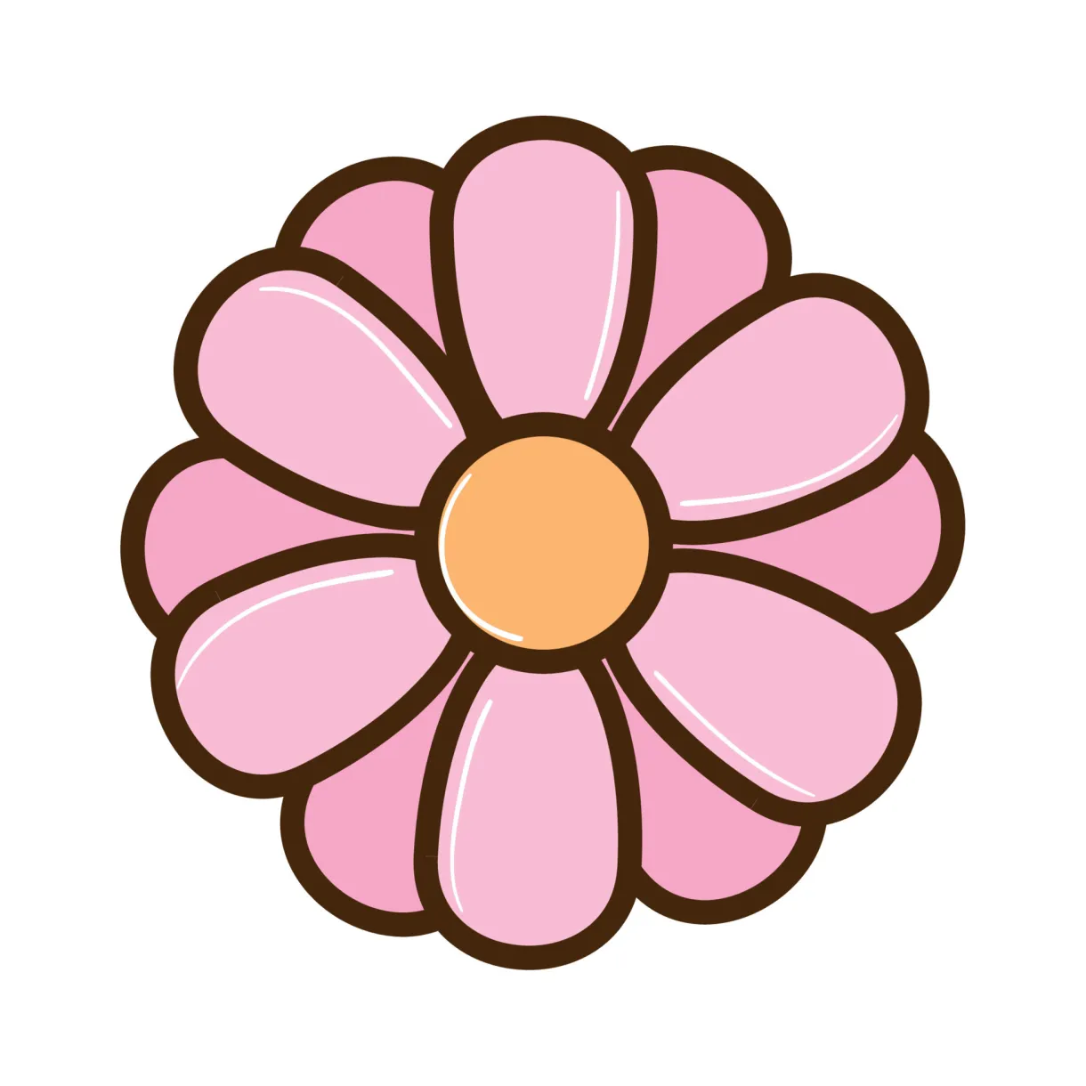 Pink flower icon 10968137 vector art at vecteezy